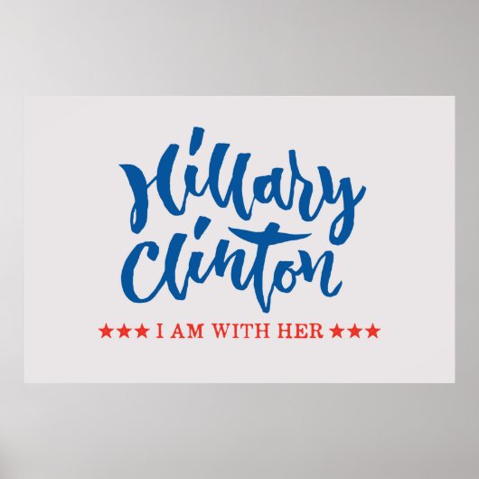 Hillary Clinton - Ich bin mit ihr zusammen - Hands Poster (Vorne)