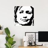 HILLARY CLINTON INK ART POSTER (Heimbüro)
