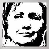 HILLARY CLINTON INK ART POSTER (Vorne)