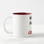 Hillary Clinton is ein Verbrecher Zweifarbige Tasse (Links)