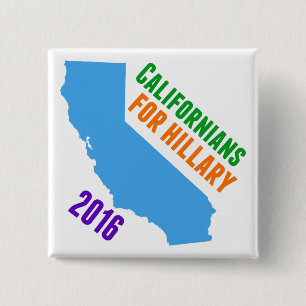Hillary Clinton Kalifornien Button