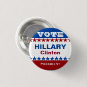 Hillary Clinton-Kampagnen-Knopf Button (Vorne & Hinten)