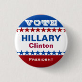 Hillary Clinton-Kampagnen-Knopf Button (Vorderseite)