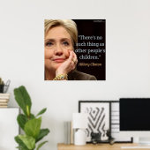 Hillary Clinton & Kinder Zitat Poster (Heimbüro)