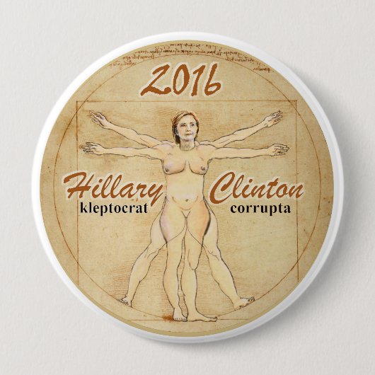 Hillary Clinton: kleptocrat corrupta Button (Vorderseite)