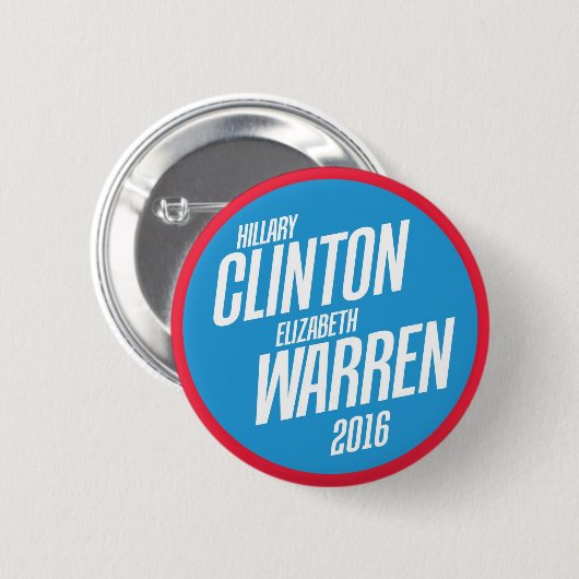 Hillary Clinton - Knopf Elizabeth Waren 2016 Button (Vorne & Hinten)