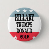 Hillary Clinton-Knöpfe Button (Vorderseite)