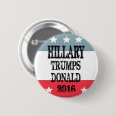 Hillary Clinton-Knöpfe Button (Vorne & Hinten)