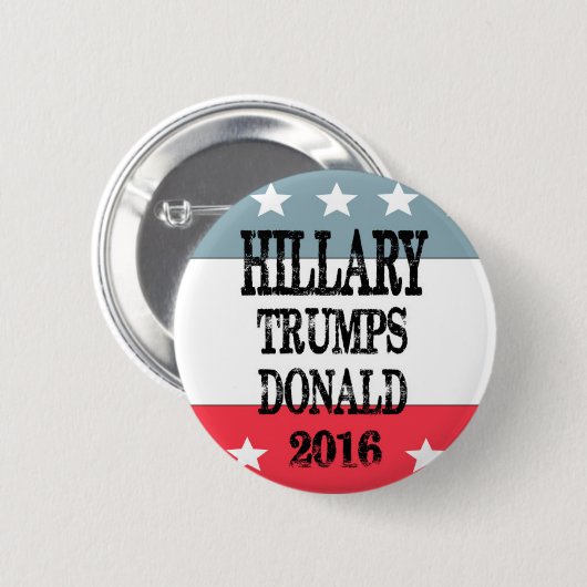 Hillary Clinton-Knöpfe Button (Vorne & Hinten)