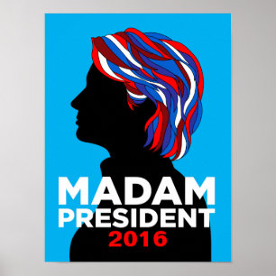 Hillary Clinton Madam President 2016 Poster (S)
