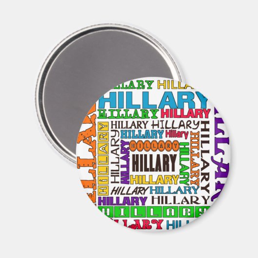 Hillary Clinton Magnet (Vorderseite/Rückseite)