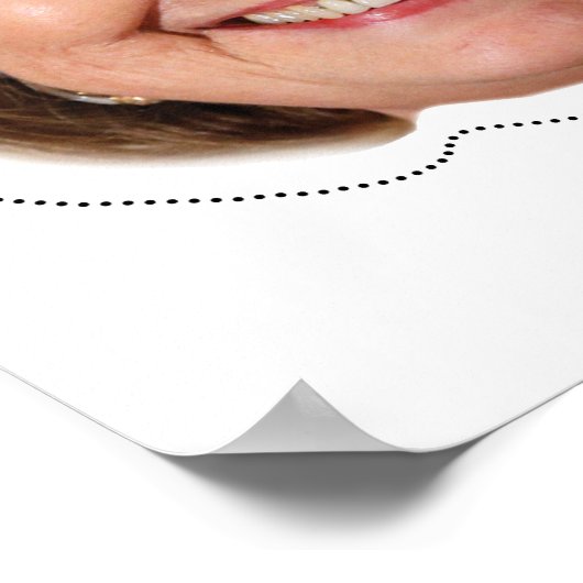 Hillary Clinton Mask Cutout Poster (Ecke)