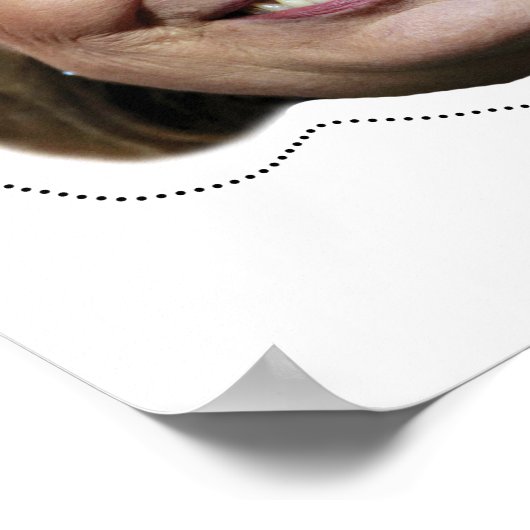 Hillary Clinton Mask Cutout Poster (Ecke)