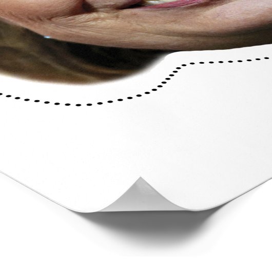 Hillary Clinton Mask Poster (Ecke)