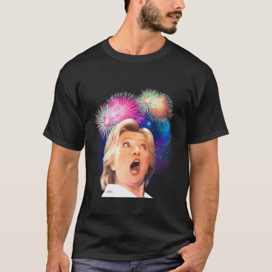 Hillary Clinton 'Much Wow' Fireworks T-Shirt (Vorderseite)