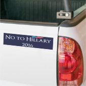 Hillary Clinton - nein zu Hillary 2016 Autoaufkleber (Auf Lkw)
