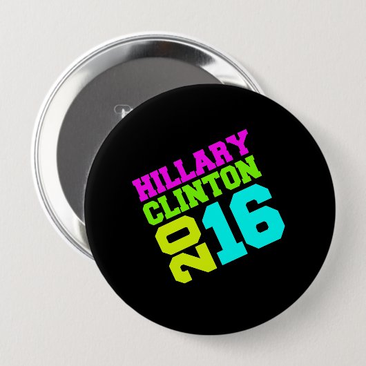 HILLARY CLINTON-NEON SWAY.png Button (Vorne & Hinten)