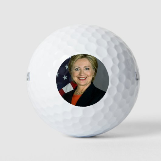 Hillary Clinton Offiziell Portrait Golfball (Vorderseite)
