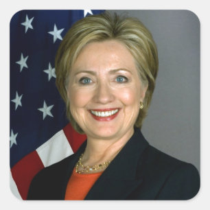 Hillary Clinton Offiziell Portrait Quadratischer Aufkleber