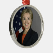Hillary Clinton Ornament Aus Metall (Rechts)