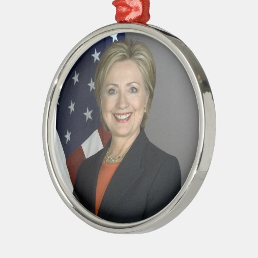 Hillary Clinton Ornament Aus Metall (Links)