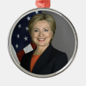 Hillary Clinton Ornament Aus Metall (Vorne)