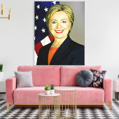 Hillary Clinton Portrait Leinwand für digitale Kun (Insitu (Wohnzimmer))