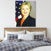 Hillary Clinton Portrait Leinwand für digitale Kun (Insitu (Schlafzimmer))