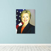 Hillary Clinton Portrait Leinwand für digitale Kun (Insitu (Holzboden))