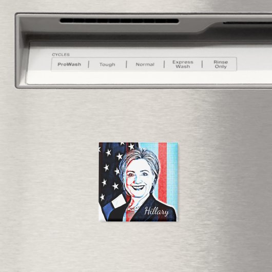 Hillary Clinton Portrait Pop Art Magnet (In Situ (Geschirrspüler))