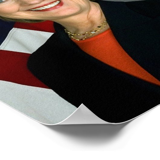 Hillary Clinton Portrait Poster (Ecke)
