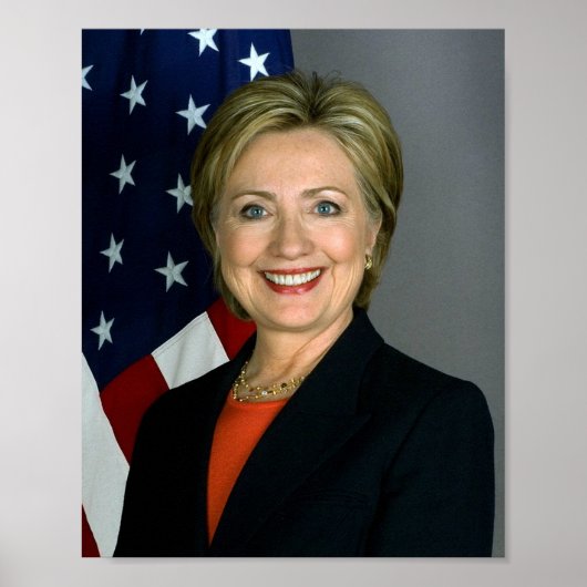 Hillary Clinton Portrait Poster (Vorne)