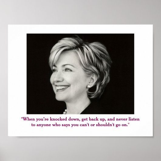 Hillary Clinton positives Zitat-Poster Poster (Vorne)