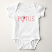 Hillary Clinton POTUS Baby| Feminist Baby Baby Strampler (Vorderseite)