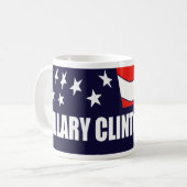 Hillary Clinton Präsident 2016 Amerikanische Flagg Kaffeetasse (Vorderseite Links)
