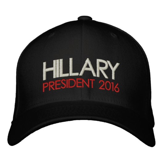HILLARY CLINTON Präsident 2016 Bestickte Baseballkappe (Vorderseite)