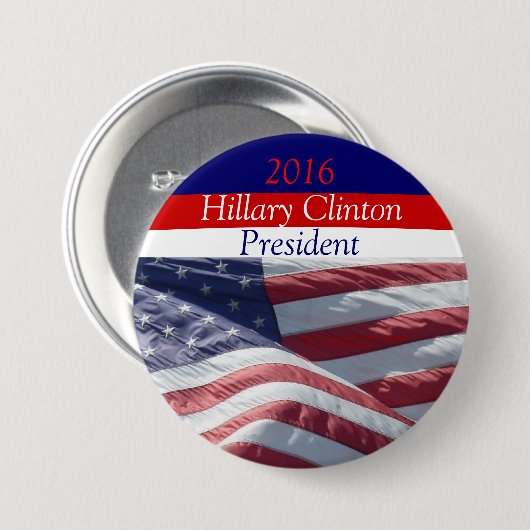 Hillary Clinton-Präsident 2016 durch Button (Vorne & Hinten)