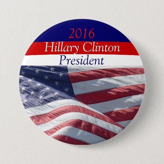 Hillary Clinton-Präsident 2016 durch Button (Vorderseite)