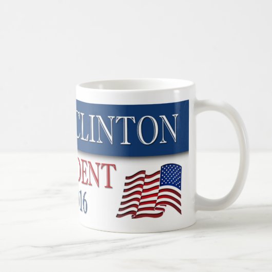 Hillary Clinton Präsident 2016 Flag USA Kaffeetasse (Rechts)