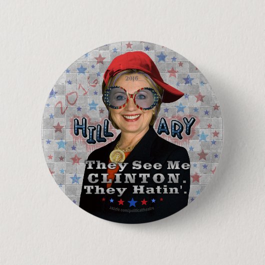 Hillary Clinton Präsident 2016 Funny Election Button (Vorderseite)