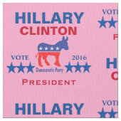 Hillary Clinton-Präsident 2016 Rosa Stoff (Nahaufnahme)