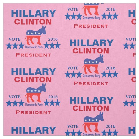 Hillary Clinton-Präsident 2016 Rosa Stoff (Muster)