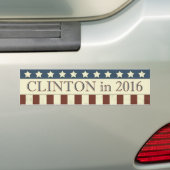 Hillary Clinton Präsident 2016 Stars Stripes Autoaufkleber (Auf Auto)