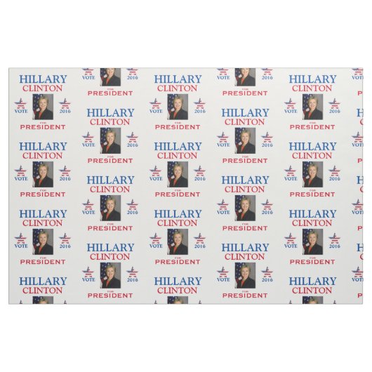 Hillary Clinton-Präsident 2016 Stoff (Fat Quarter (45,7 x 55,9 cm))