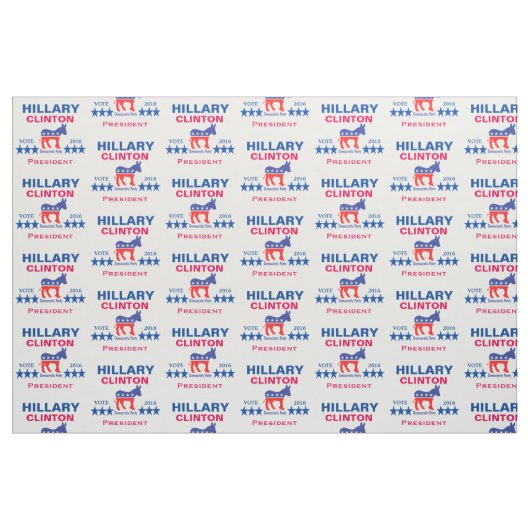 Hillary Clinton-Präsident 2016 Stoff (Fat Quarter (45,7 x 55,9 cm))