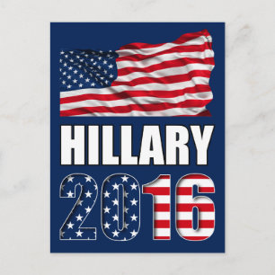 Hillary Clinton Präsidentin 2016 Postkarte