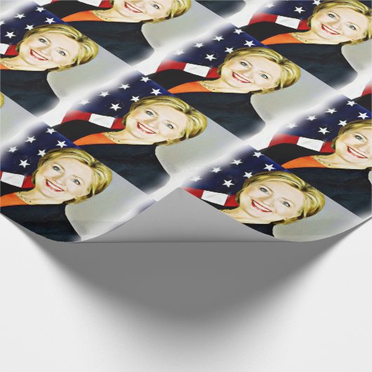 Hillary Clinton-Präsidentin der USA_ Geschenkpapier (Ecke)