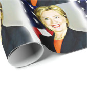 Hillary Clinton-Präsidentin der USA_ Geschenkpapier (Rolleneckpunkt)
