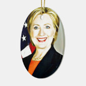 Hillary Clinton-Präsidentin der USA_ Keramikornament (Links)