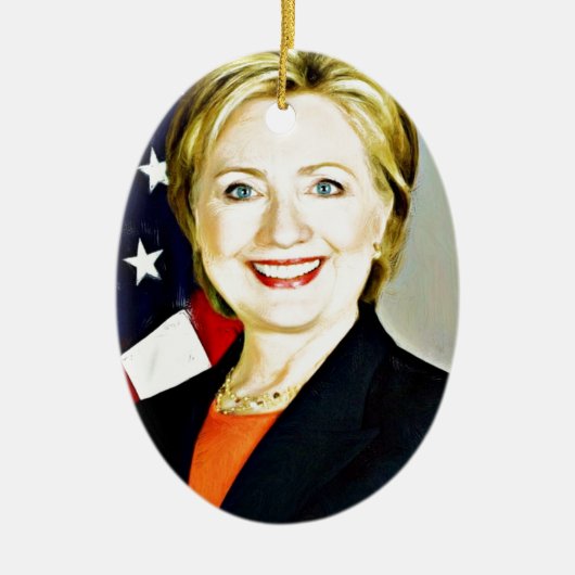 Hillary Clinton-Präsidentin der USA_ Keramikornament (Vorne)